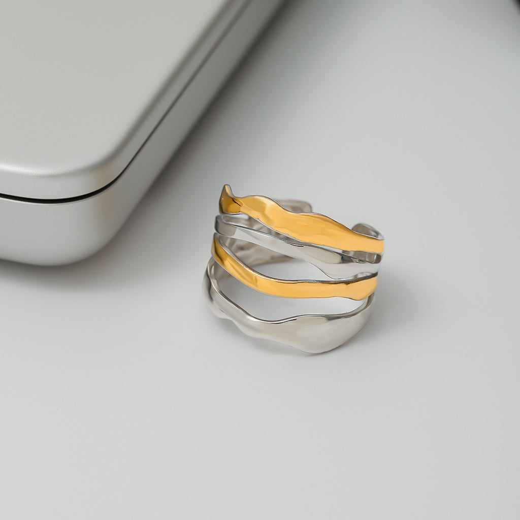 Wave Stack Ring