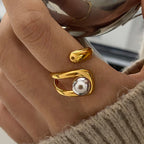 Orbit Pearl Ring