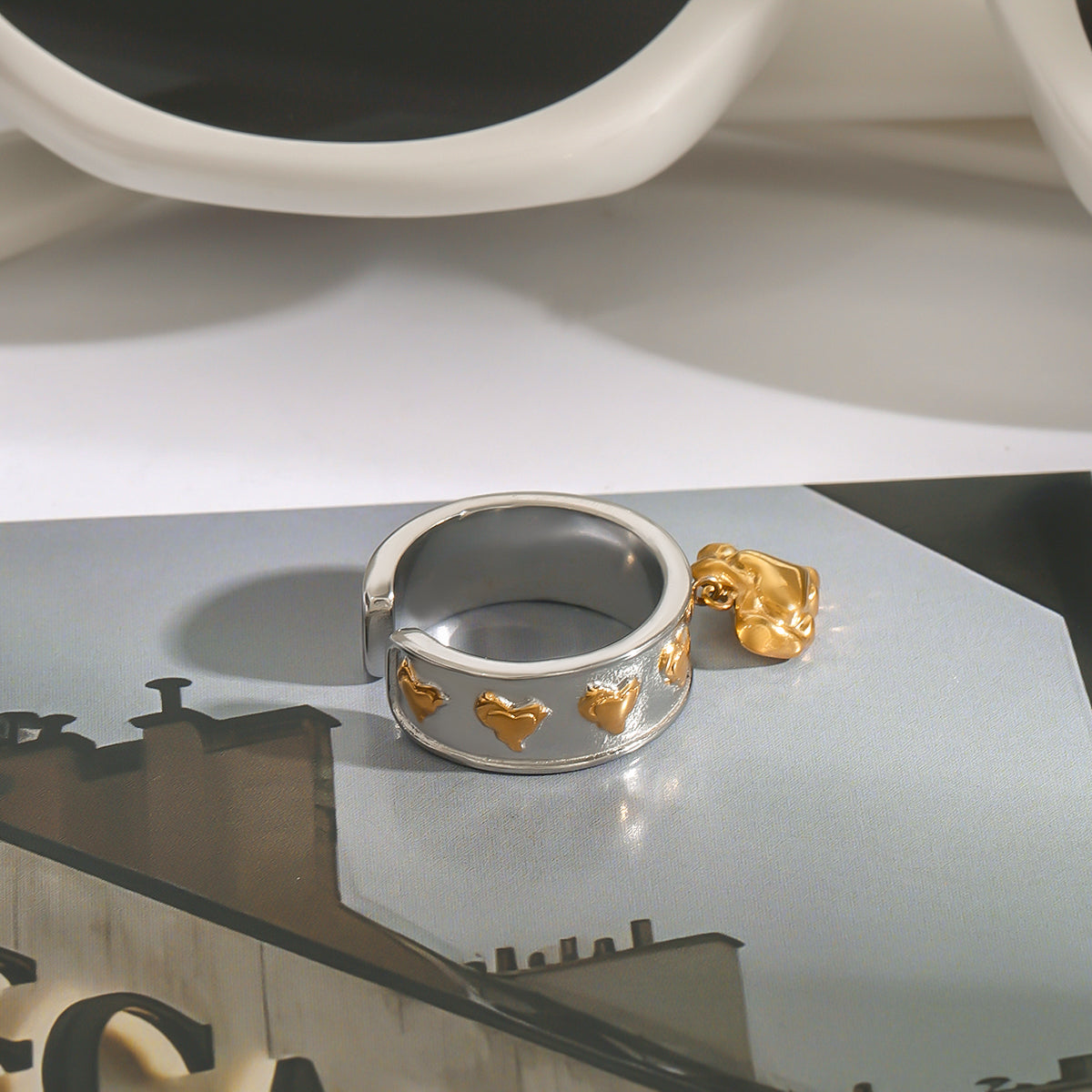 Heart Charm Ring