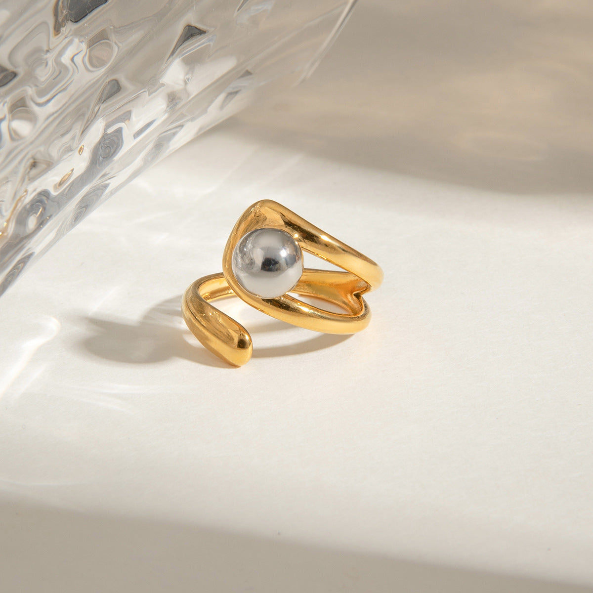 Orbit Pearl Ring