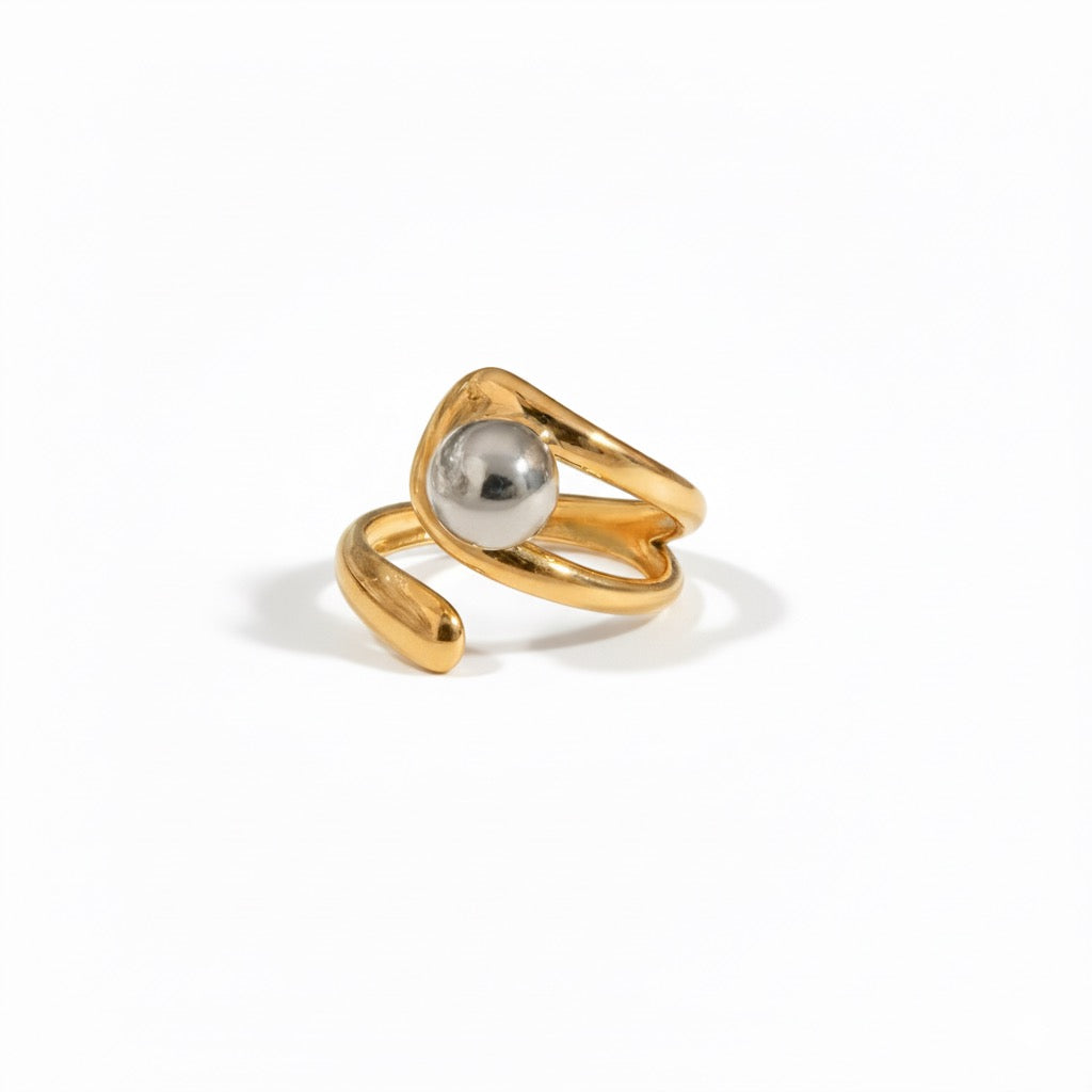 Orbit Pearl Ring